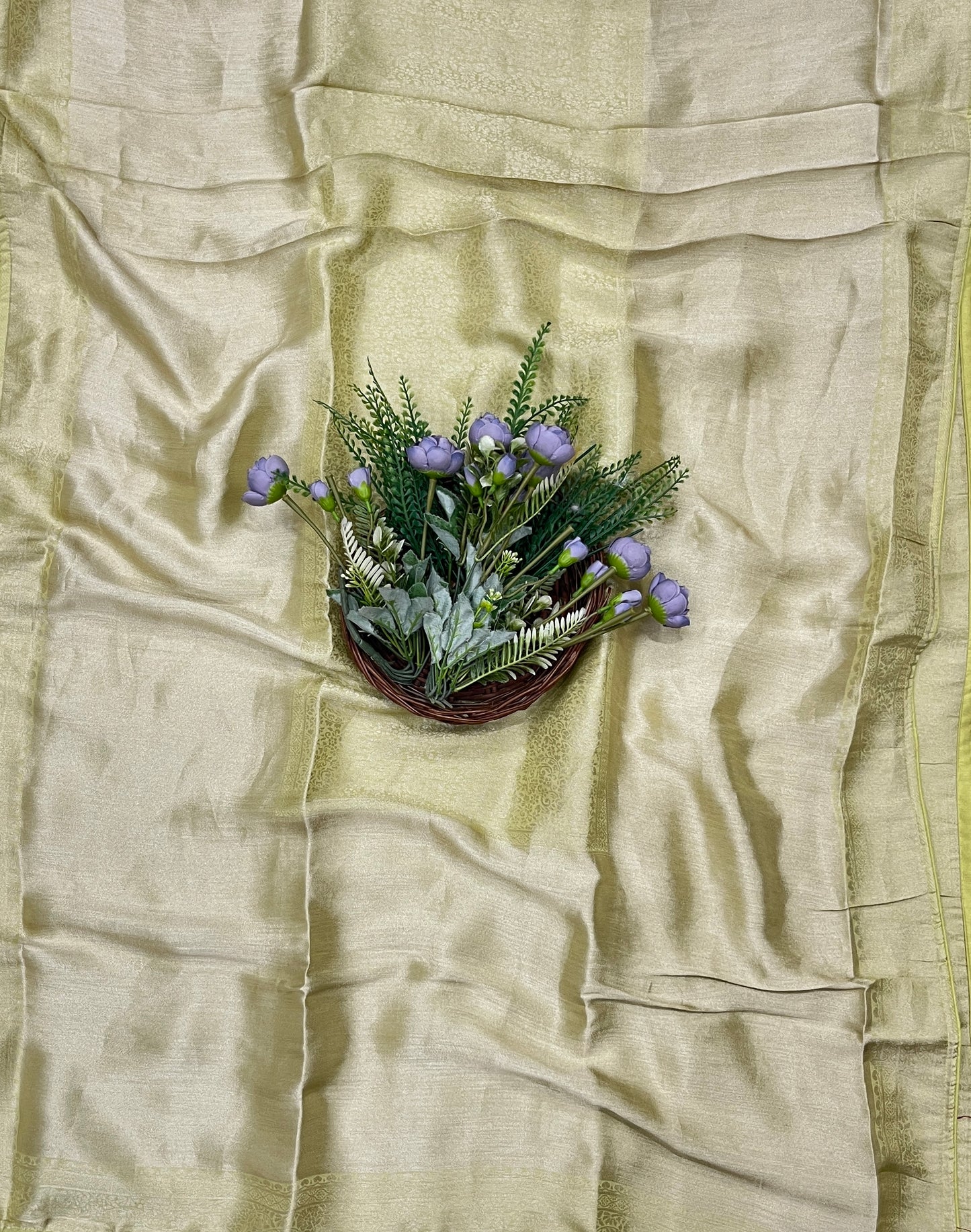 950B Soft Brocade Light Sage Green Suit Fabric / CKC Banarasi Edit