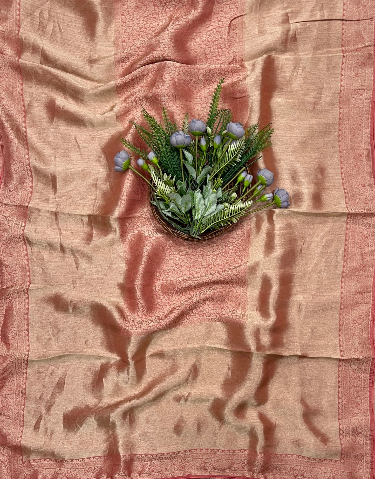946B Soft Brocade Dusty Rose Suit Fabric / CKC Banarasi Edit