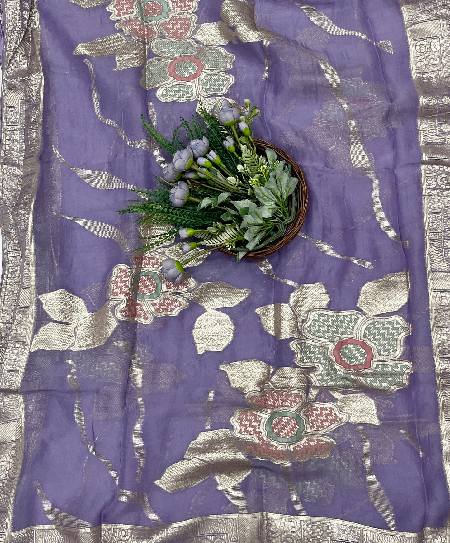 जॉर्जेट सी ग्रीन सूट फ़ैब्रिक / ईज़ी ब्रीज़ी PT-3