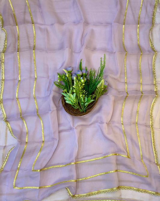 890C Organza Light Mauve Suit Fabric/ CKC Partywear Collection