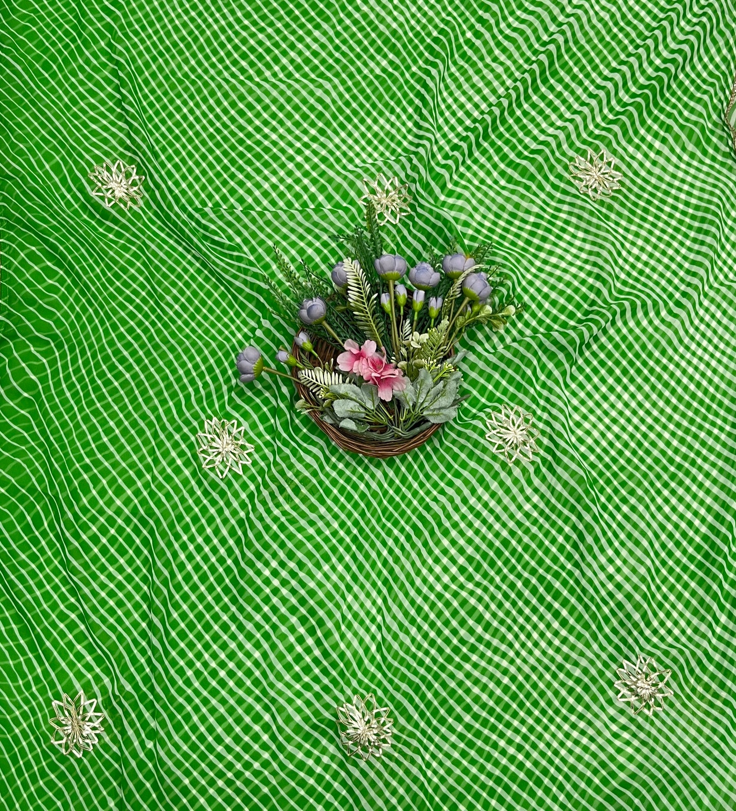 991B Georgette Green Suit Fabric / CKC Georgette Suits