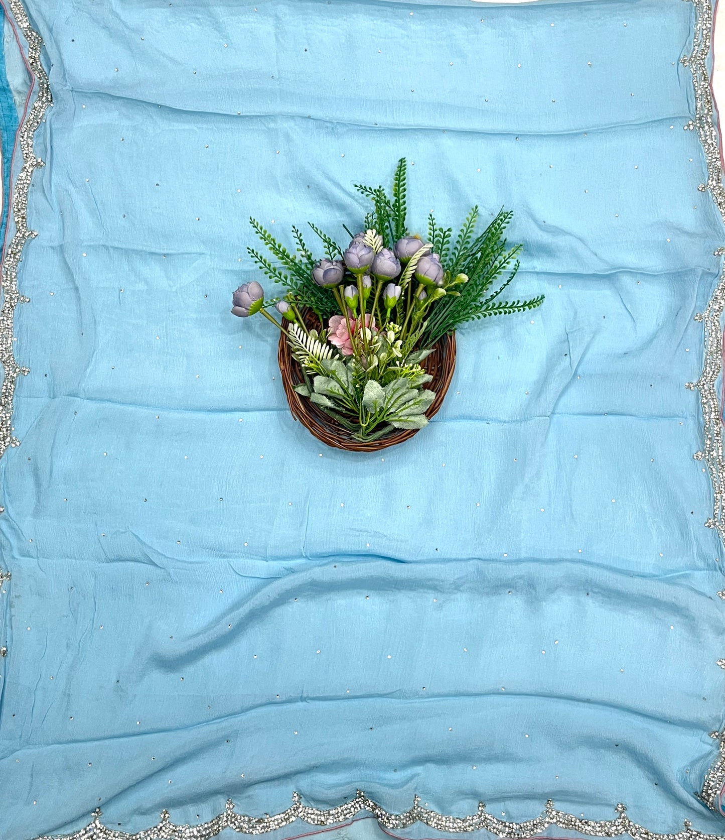 20C Crepe Powder Blue Suit Fabric / CKC Partywear Collection