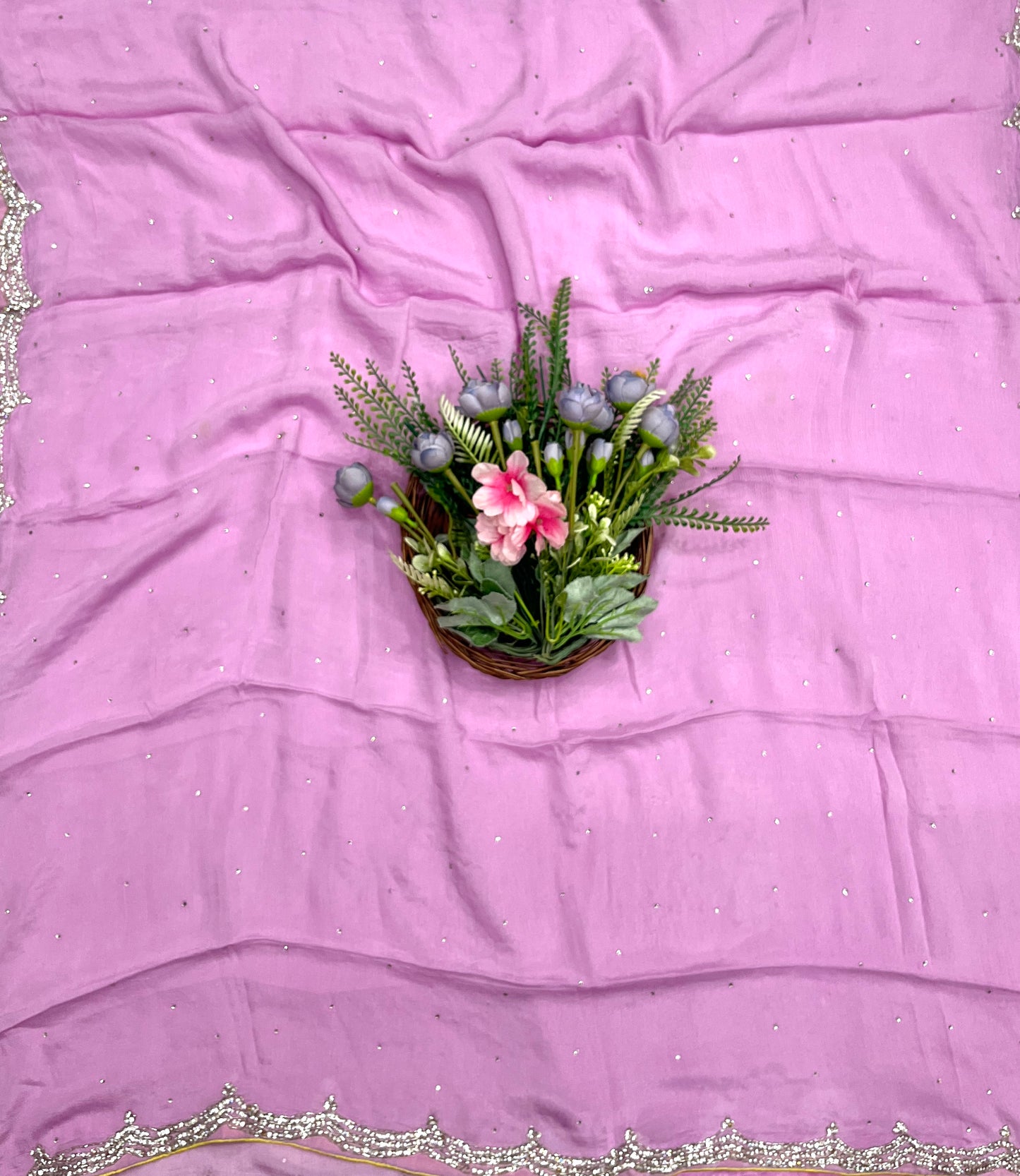 18C Crepe Pink Suit Fabric / CKC Partywear Collection