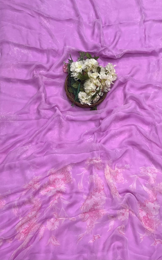 Ckc 905 Chinon Lilac Suit Fabric / CKC Phoolon Ka Ghar