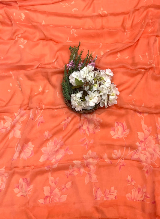 962 Georgette Orange Suit Fabric / CKC Georgette Suits