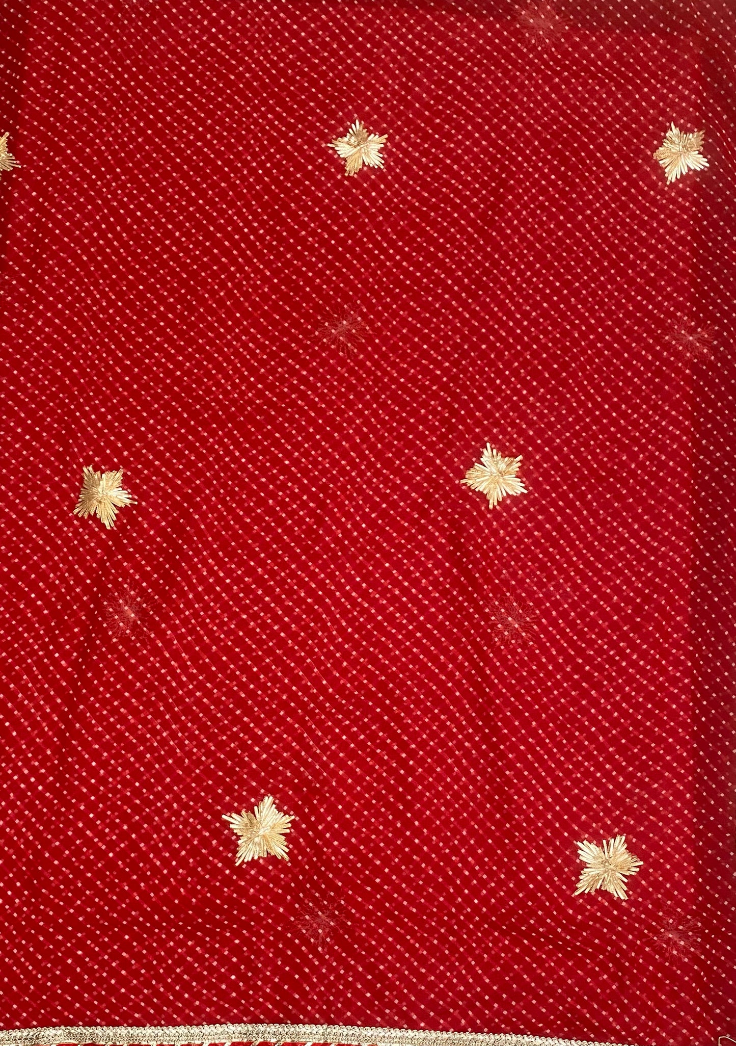 Georgette Red Suit Fabric / Festive Vibe