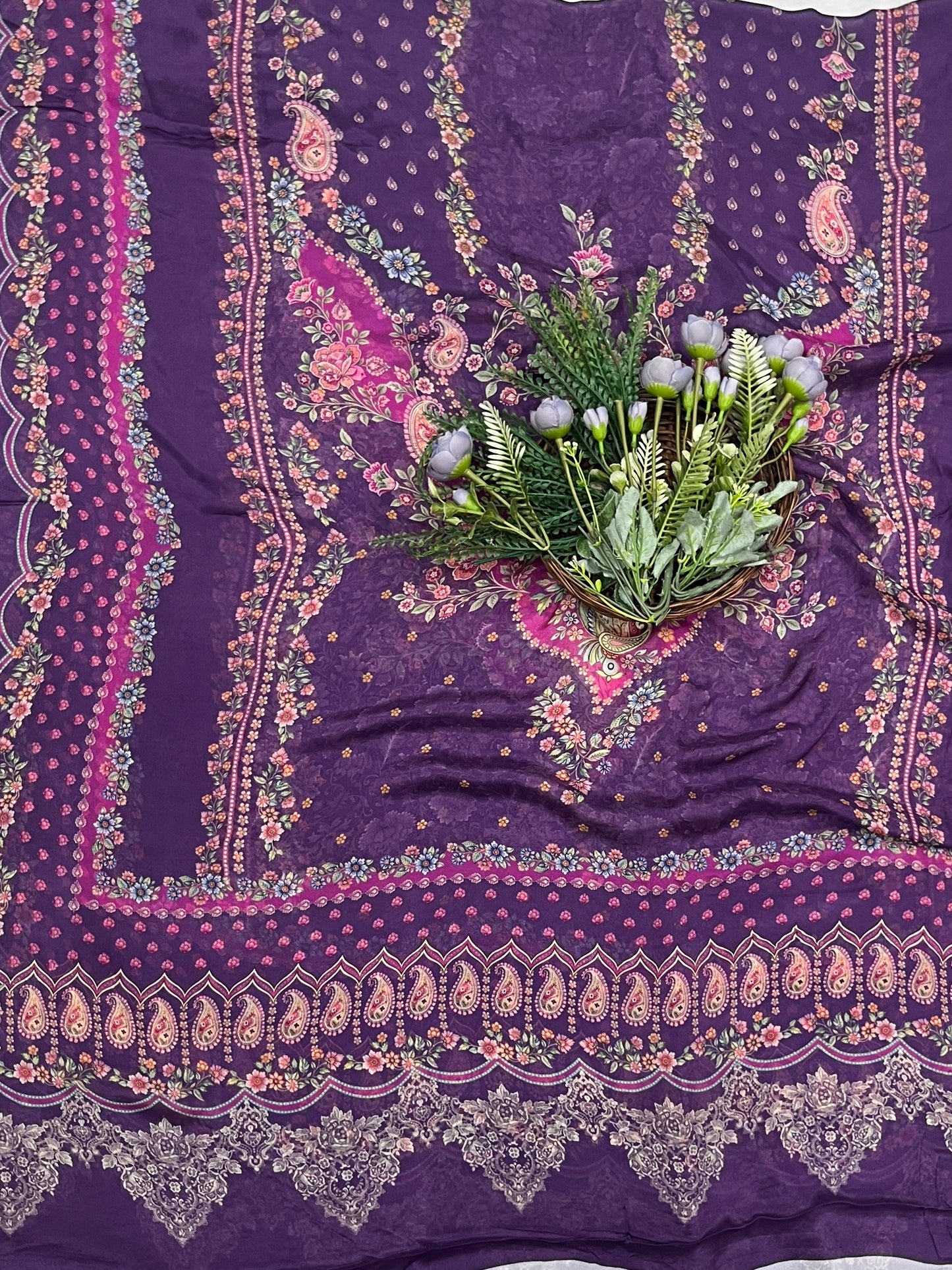 69C Crepe Purple Suit Fabric / CKC Crepe Suits