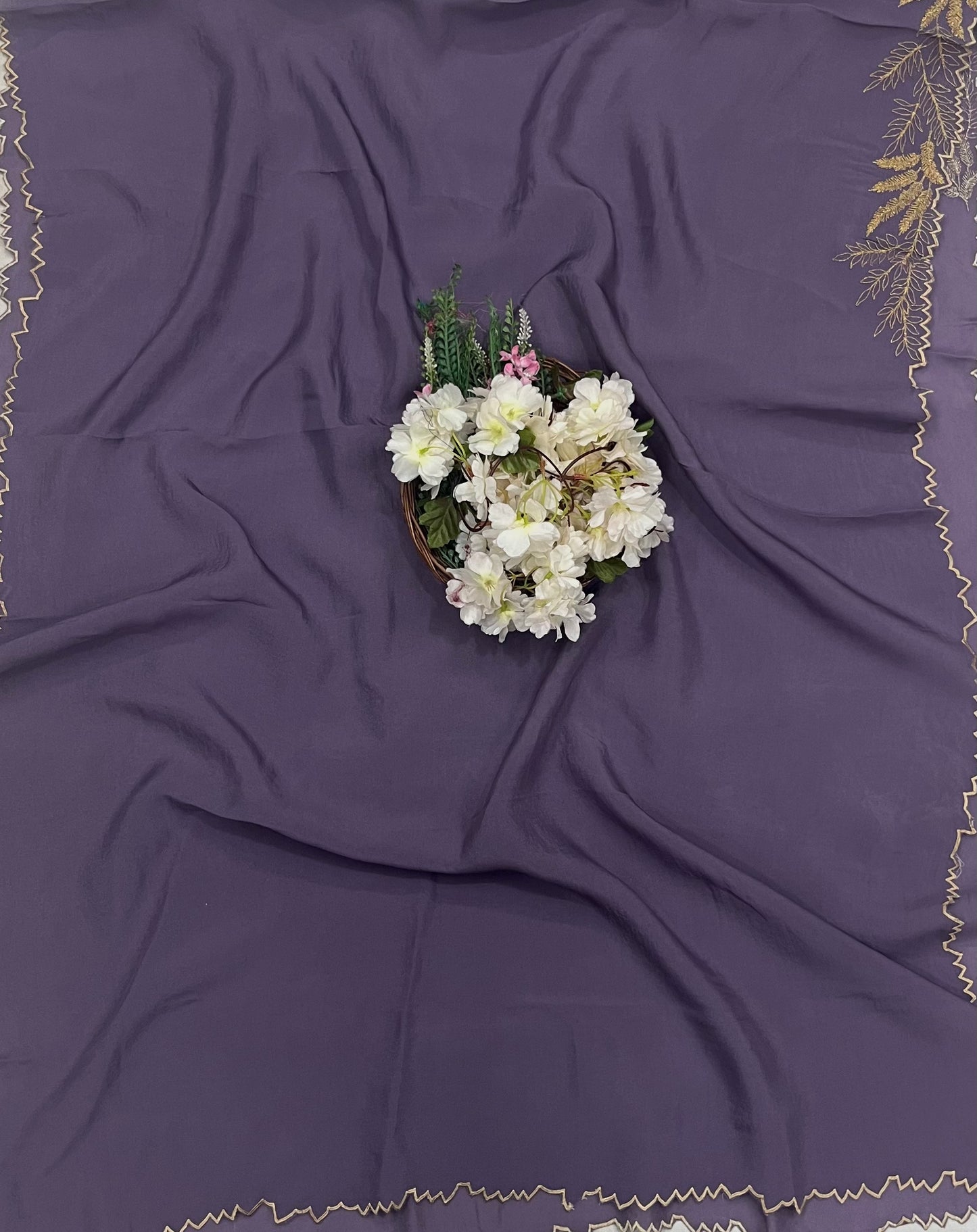 32 A Shimmer Organza Purple Suit Fabric/ CKC Partywear Collection