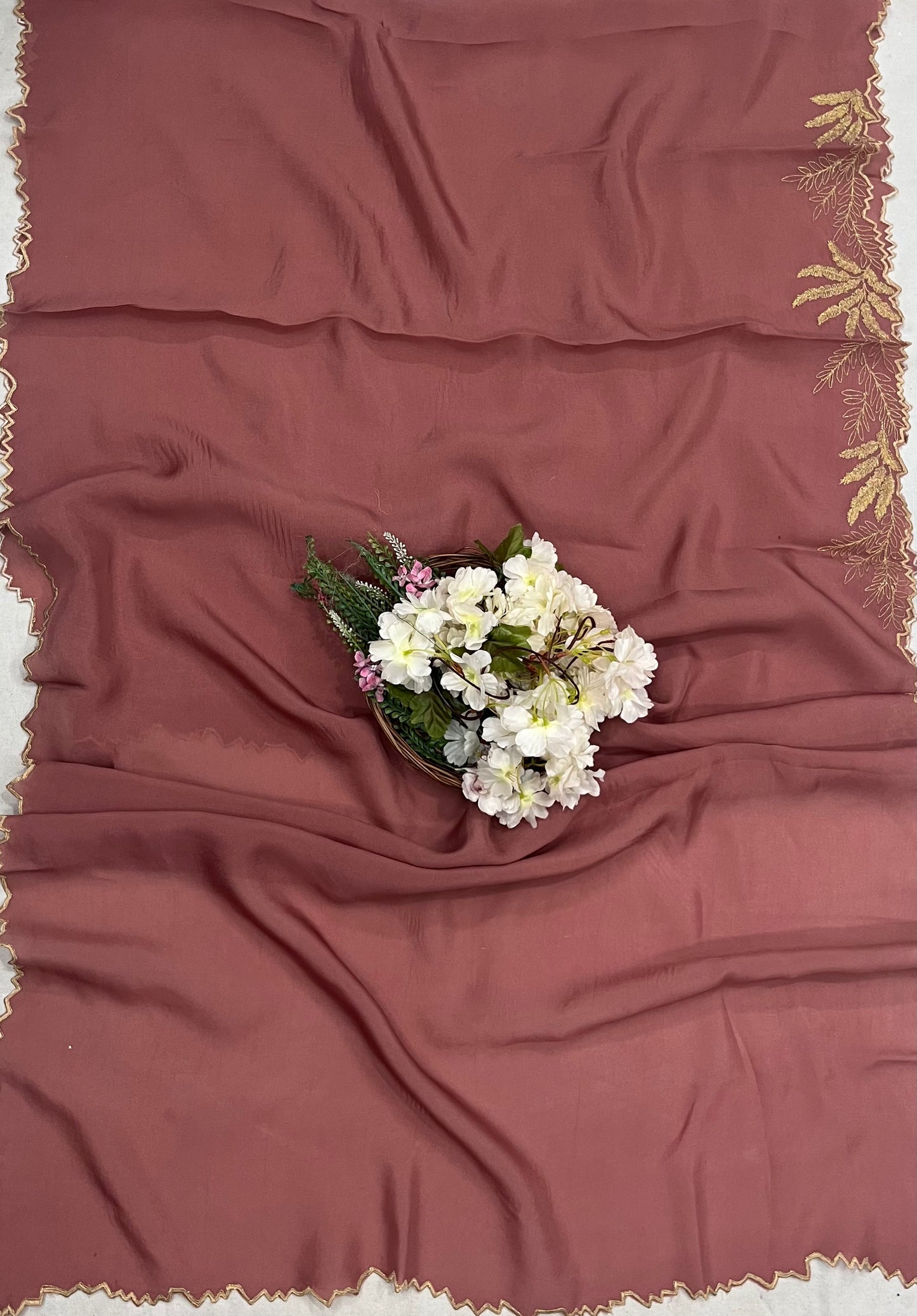 35 A Shimmer Organza Dusty Dark pink c Suit Fabric/ CKC Partywear Collection