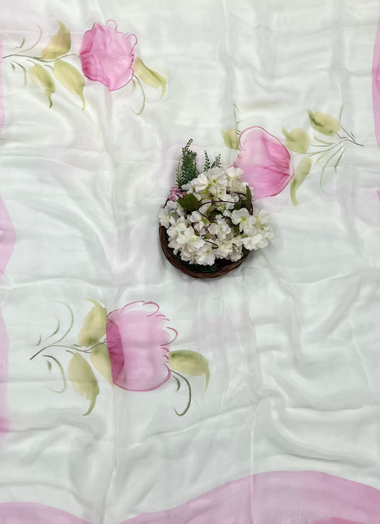 209A Chinon Cream Suit Fabric/ CKC Hand Painted Suits