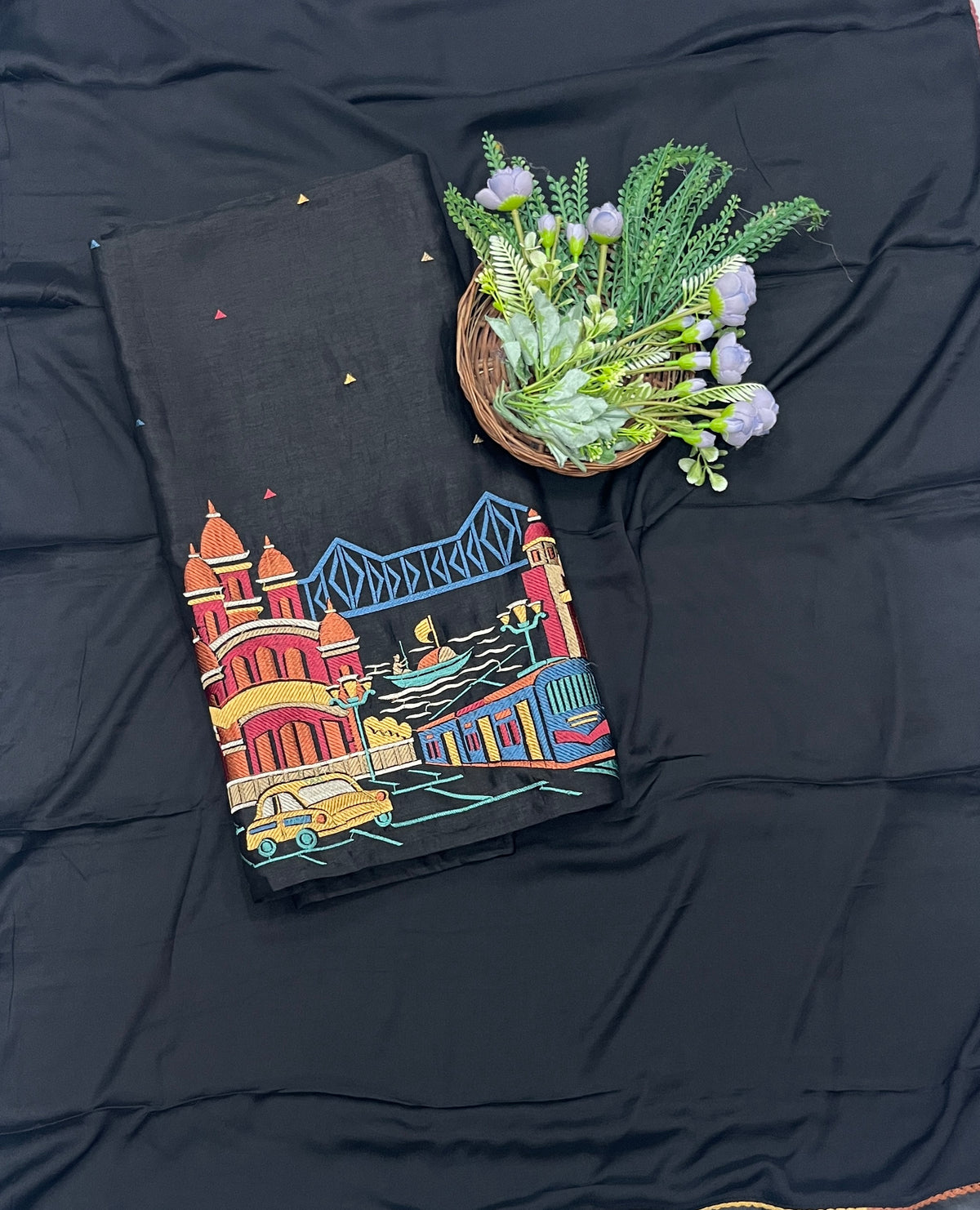 Silk Black Suit Fabric - Studio CKC