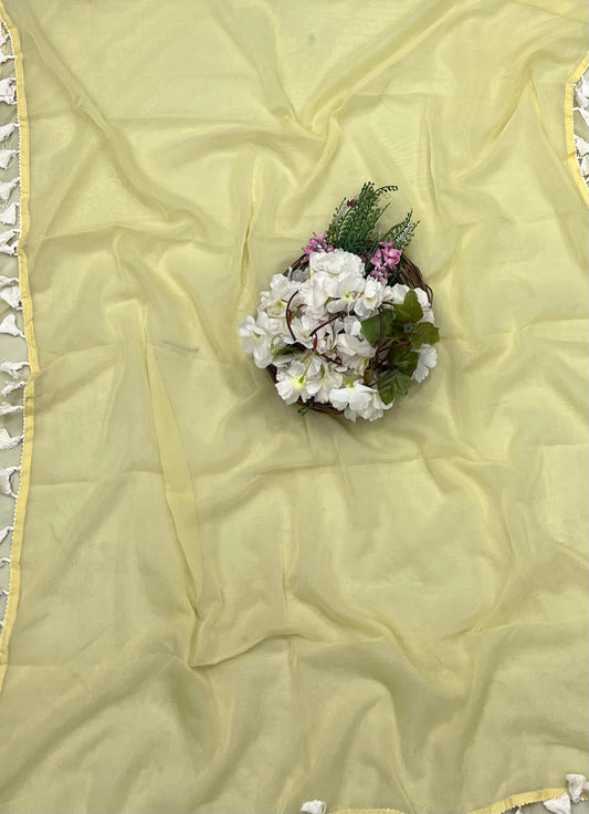 151A Mul Cotton Light Yellow Suit Fabric/ CKC Mul Cotton