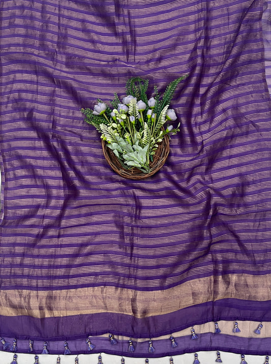 285C Pure Mul Cotton Purple Suit Fabric / CKC Mul Cotton