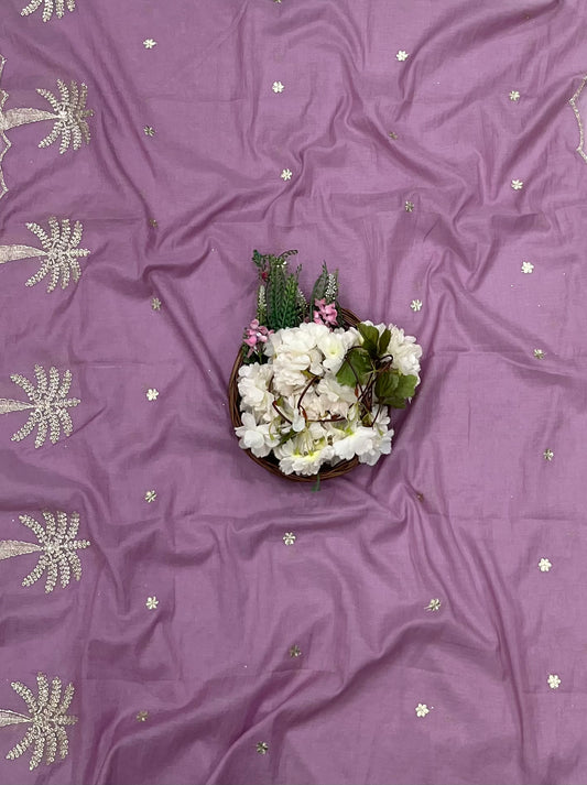 127A Mul Cotton Light Lilac Suit Fabric/ CKC Mul Cotton