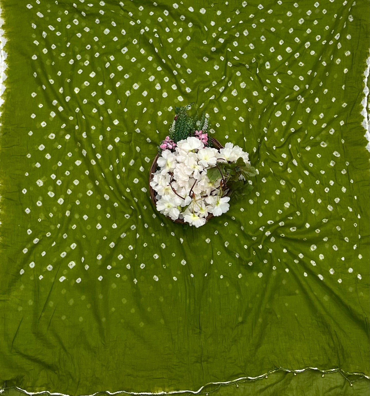 178A Jaipuri Cotton Green Suit Fabric / CKC Jaipuri Suits