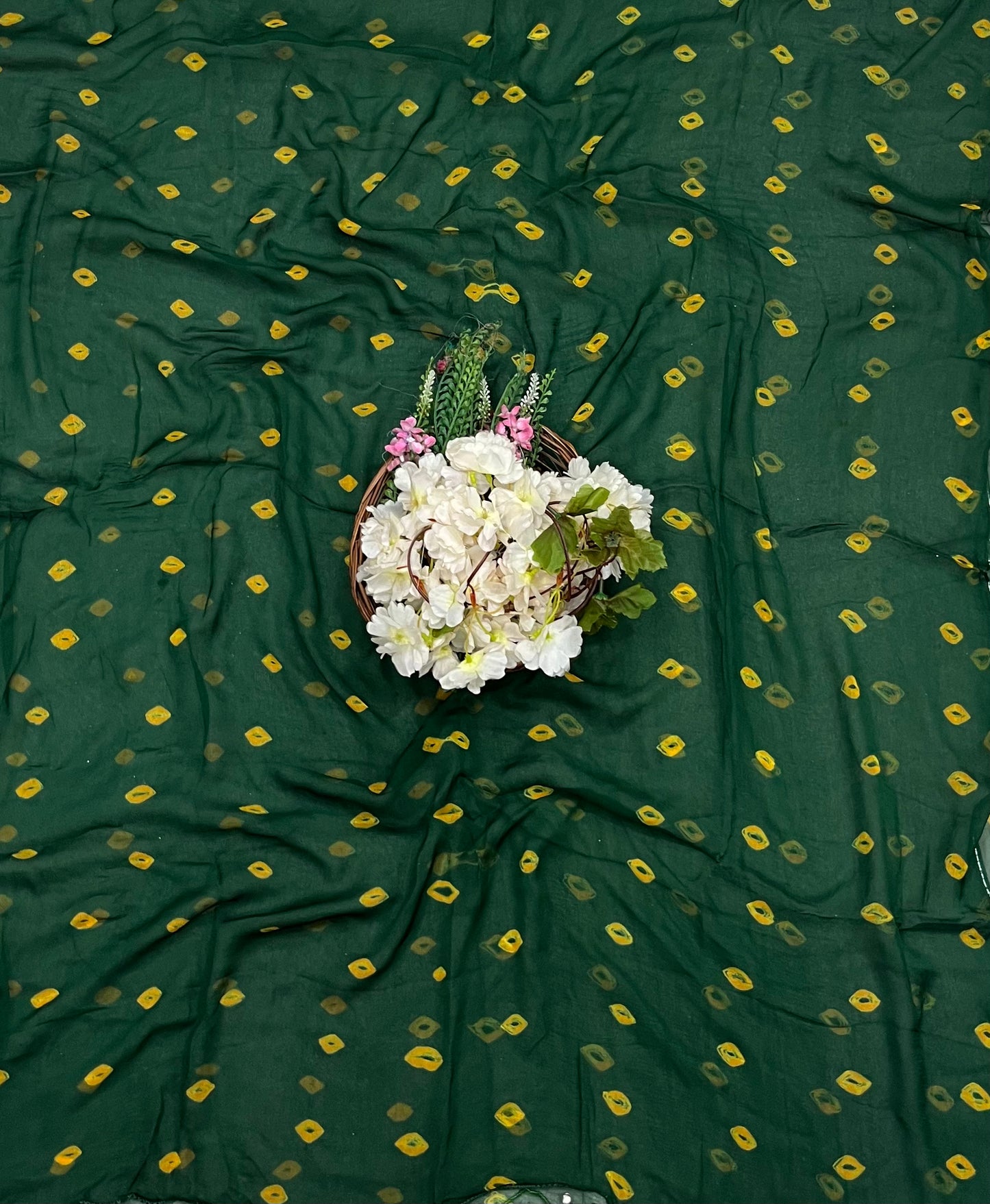 184A Jaipuri Cotton Green Suit Fabric / CKC Jaipuri Suits