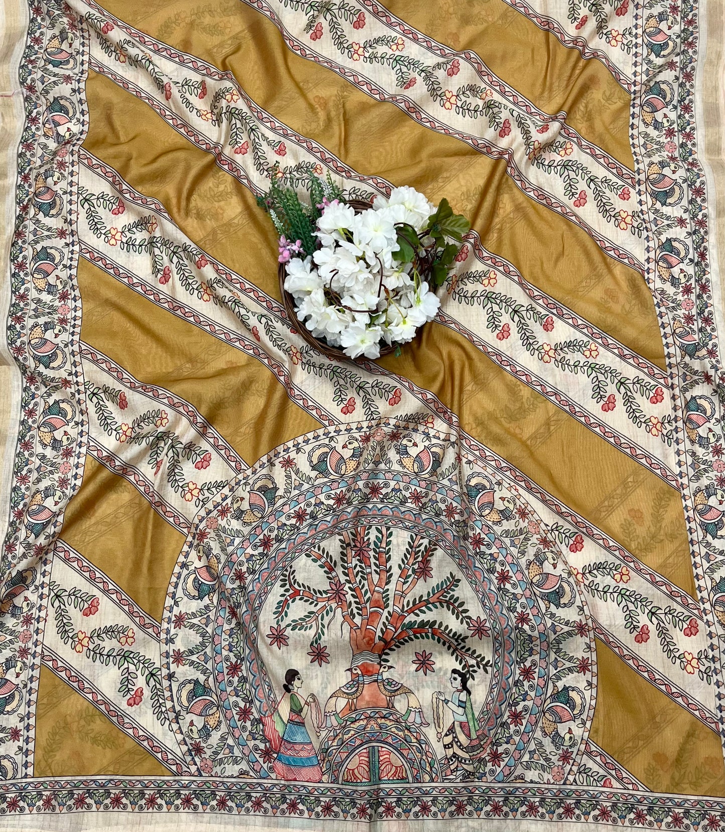 199A Mul Cotton Dusty Musturd suit Fabric/ CKC Mul Cotton