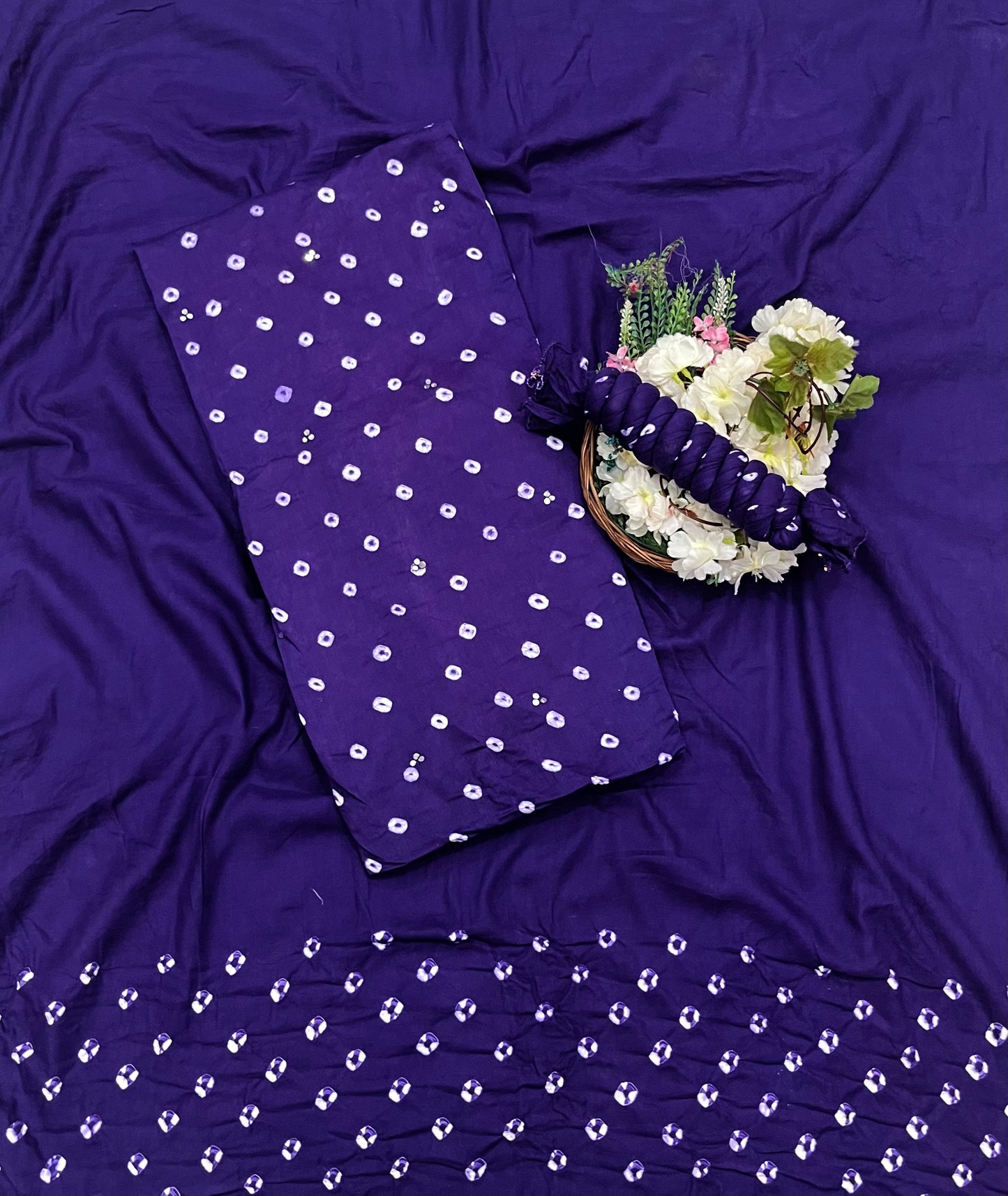 204A Jaipuri Cotton Purple Suit Fabric / CKC Jaipuri Suits