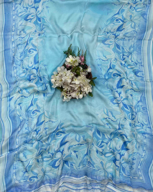 317A Chinon Jacquard Sea Blue Suit Fabric / CKC Phoolon Ka Ghar