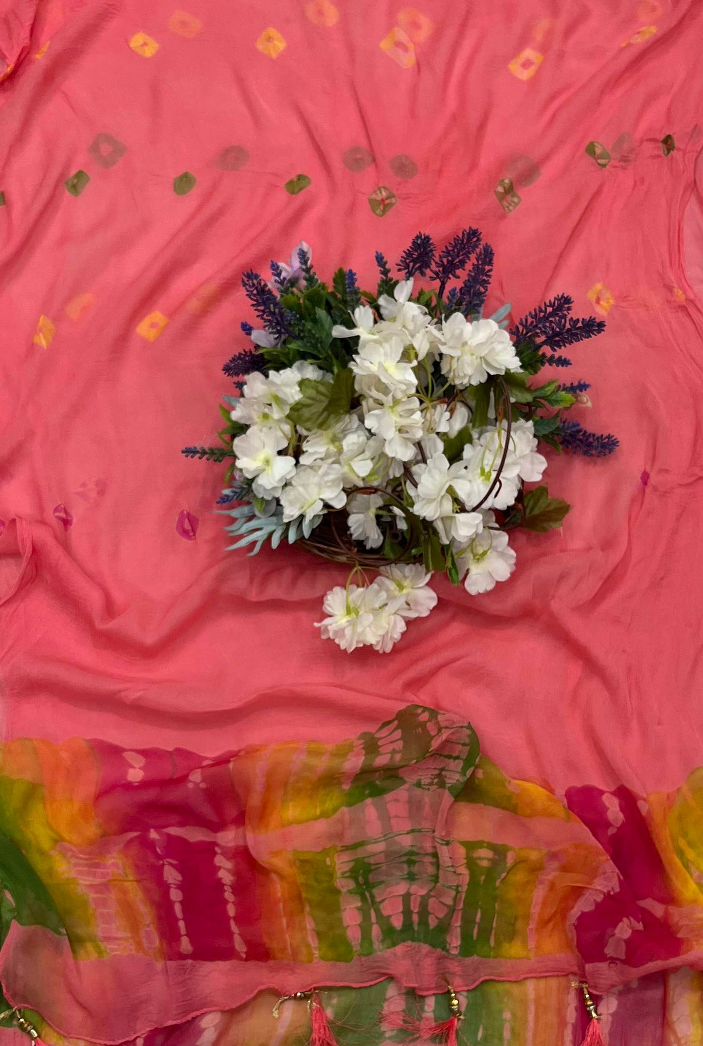 347A Jaipuri Cotton Carrot Red Suit Fabric / CKC Jaipuri Suits