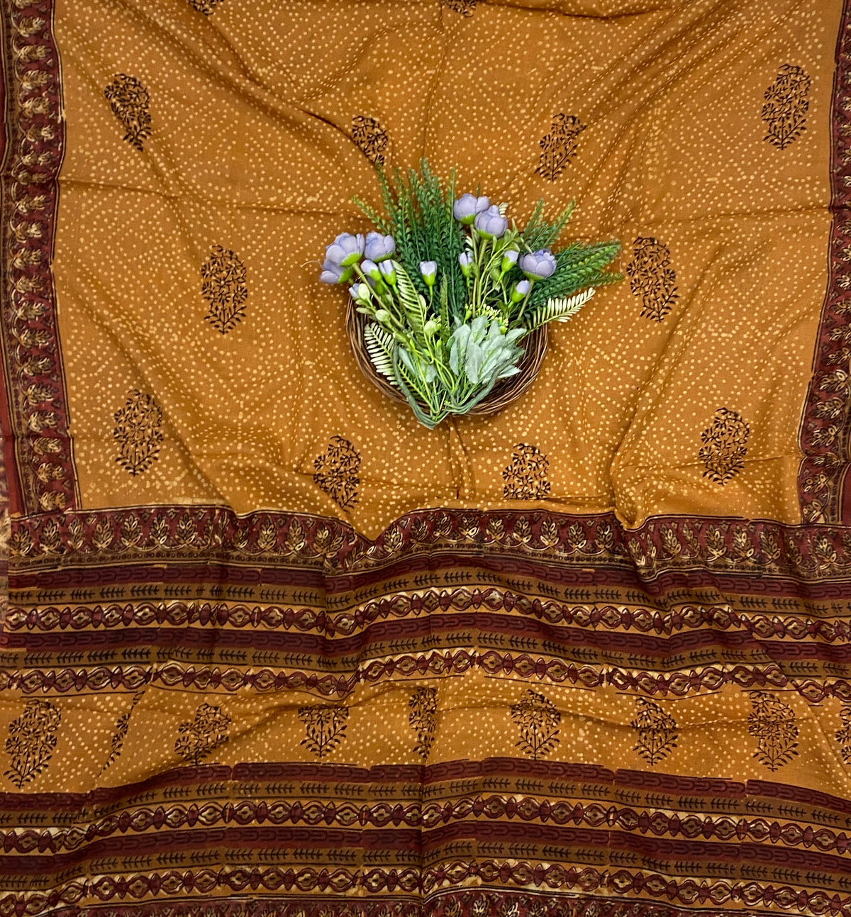 414D Cotton Dusty Mustard Suit Fabric / CKC Cotton Bazaar