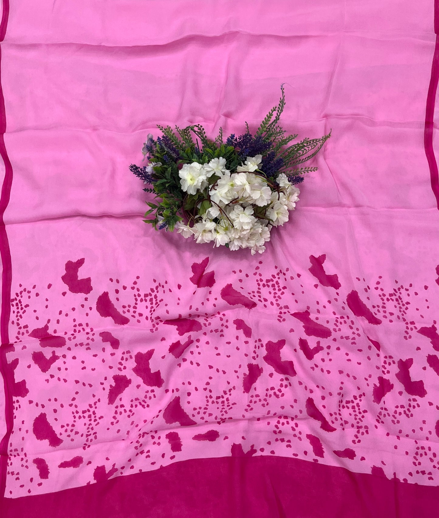 387A Chiffon Pink Suit Fabric / CKC Chiffon Suits