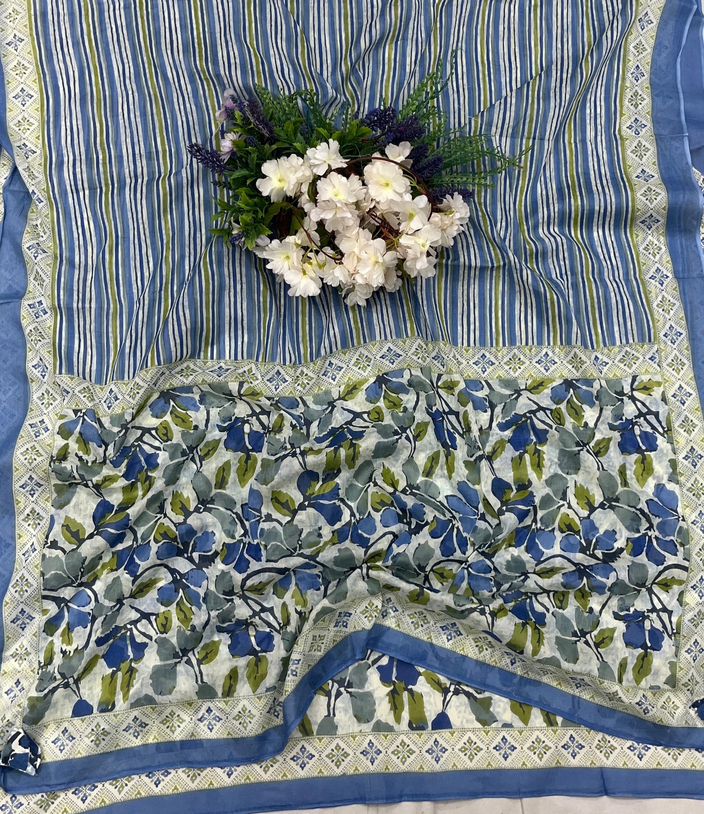 368A Cotton Blue Suit Fabric / CKC Cotton Bazaar