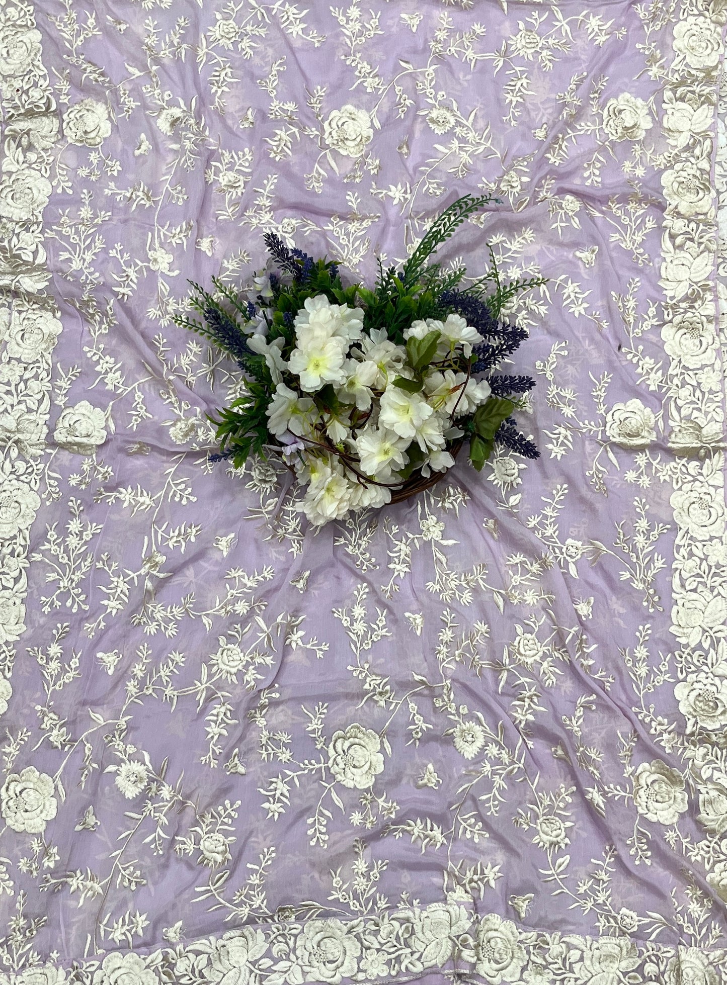 417A Crepe Lilac Suit Fabric/ CKC Partywear Collection