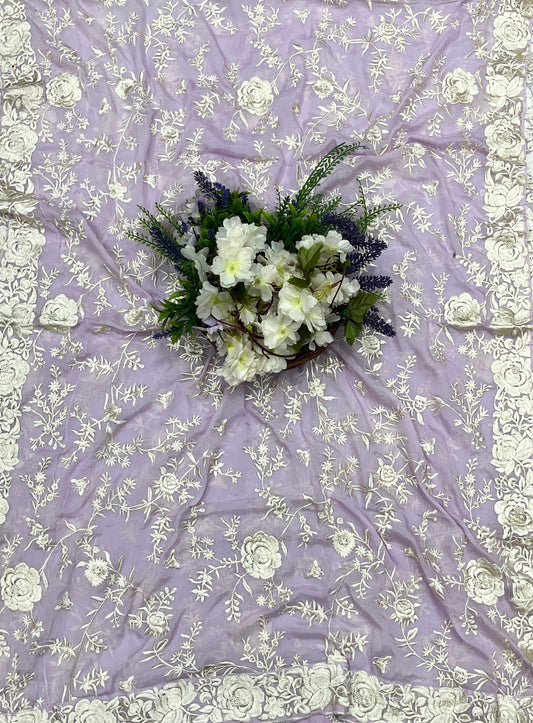 417A Crepe Lilac Suit Fabric/ CKC Partywear Collection