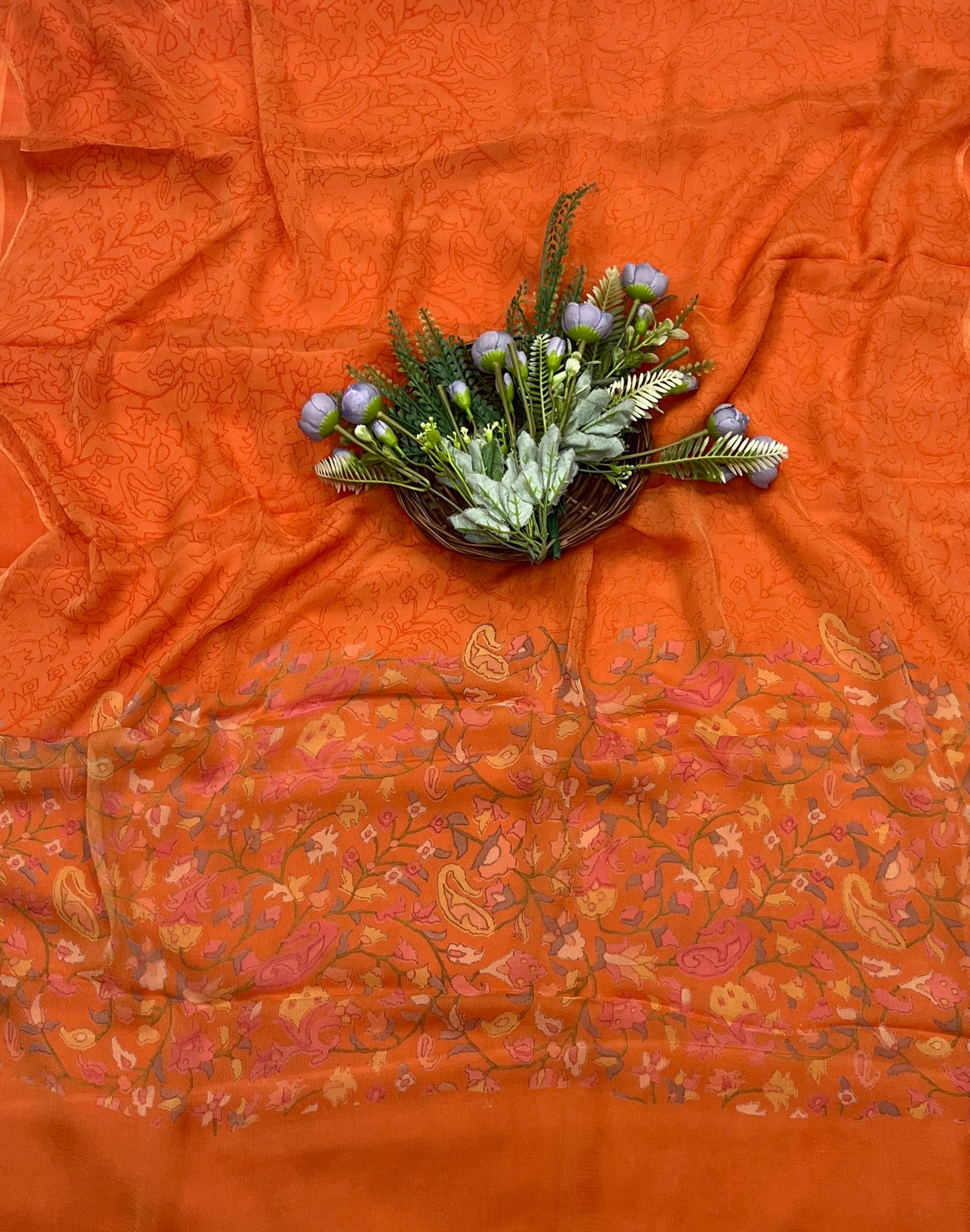 469A Crepe Orange Suit Fabric / CKC Crepe Suits