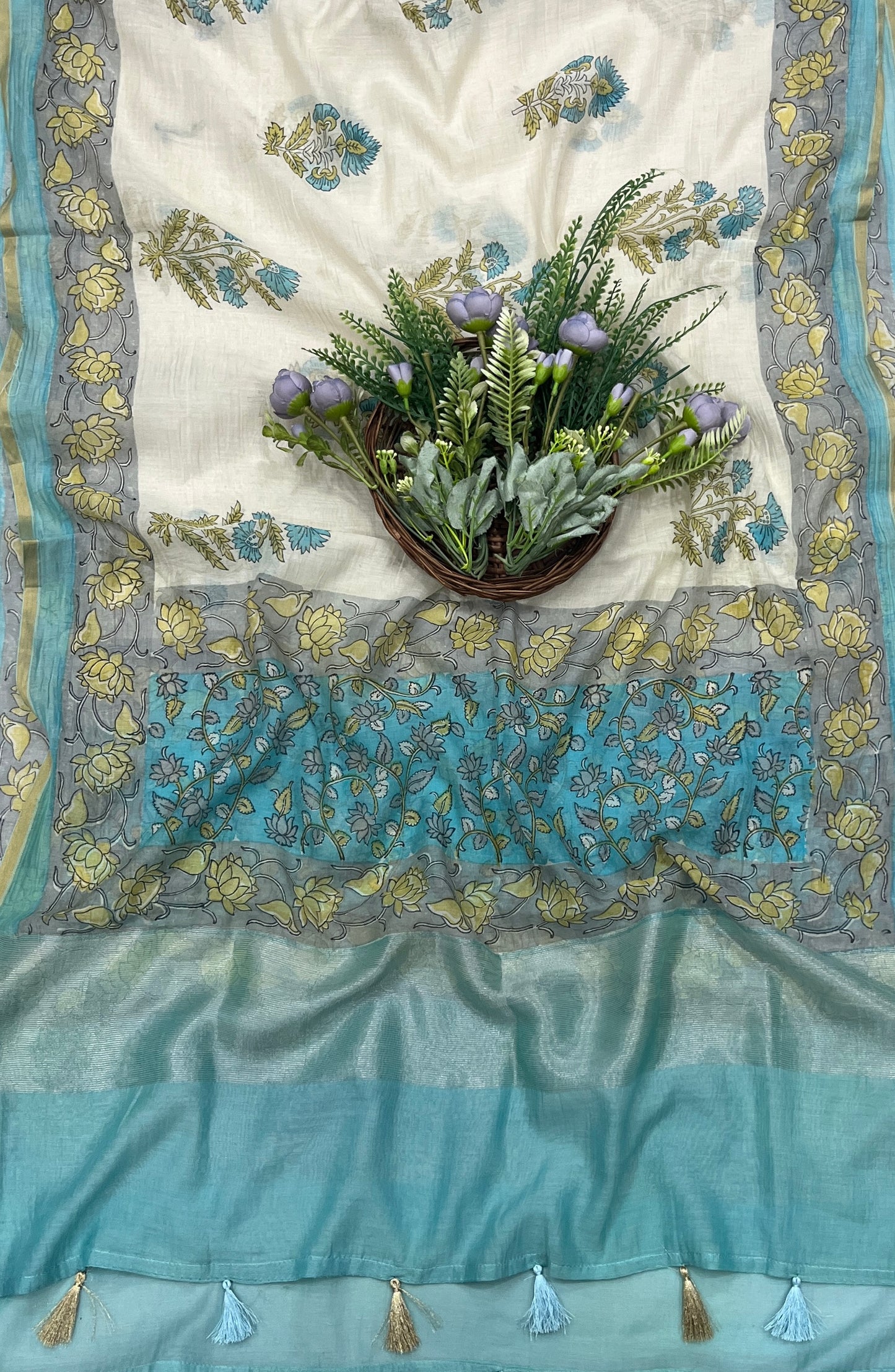 535A Pure Mul Cotton Sea Blue suit Fabric/ CKC Mul Cotton