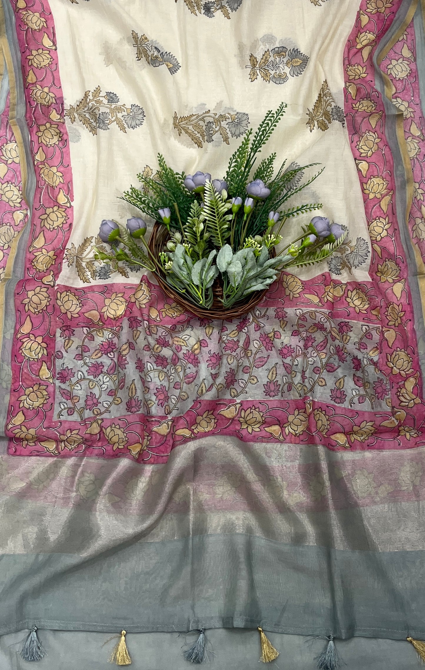 534A Pure Mul Cotton Dusty Grey suit Fabric/ CKC Mul Cotton