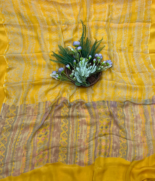 578A Chinon Yellow Suit Fabric / CKC Phoolon Ka Ghar