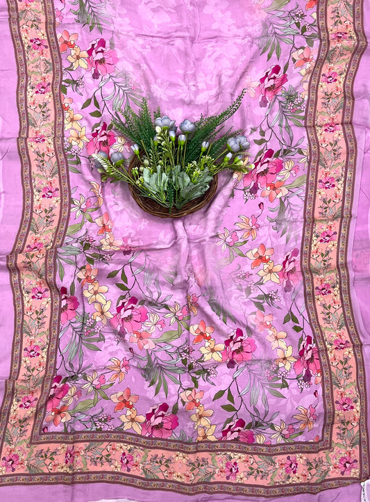 549A Crepe Lilac Suit Fabric / Crepe Suits