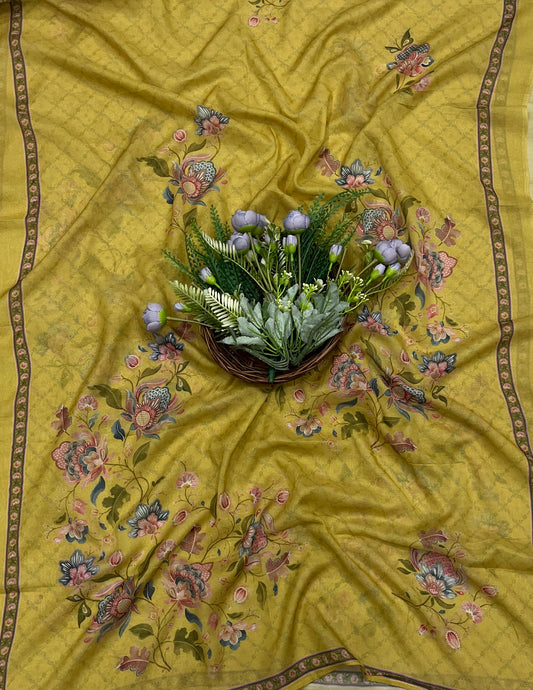 670A Muslin Yellow Suit Fabric / CKC Muslin Suit