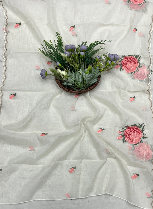 713A Mul Cotton Cream Suit Fabric/ CKC Mul Cotton
