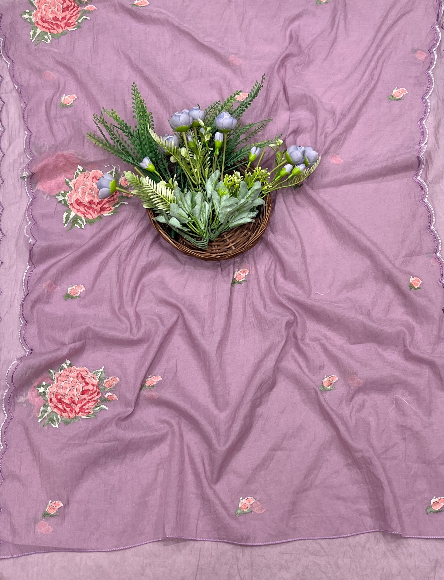 712A Mul Cotton Dusty Lilac Suit Fabric/ CKC Mul Cotton