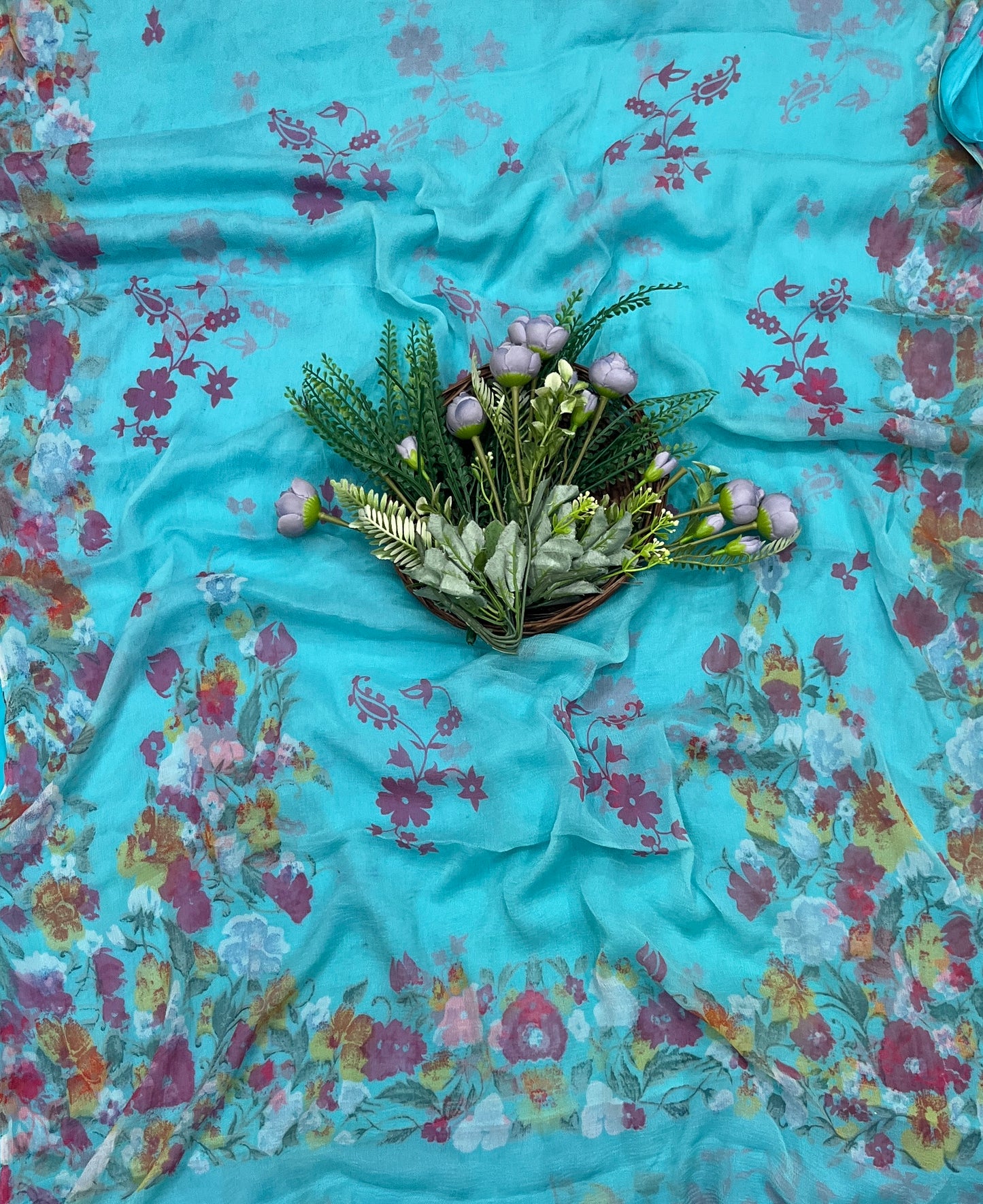 792A Crepe Sea Blue Suit Fabric / CKC Crepe Suits