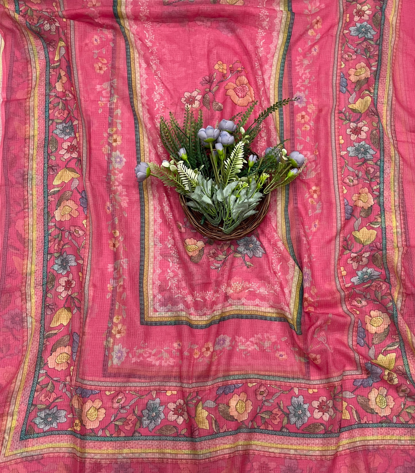 797A Cotton Carrot Red Suit Fabric / CKC Cotton Bazaar