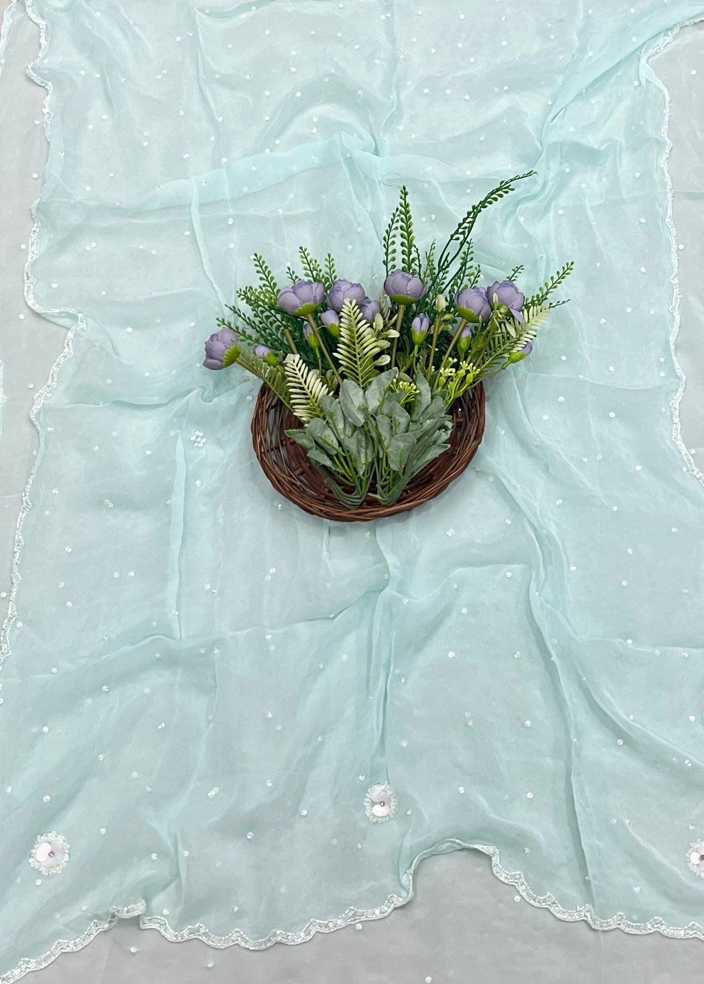 818A Georgette Sky Blue Suit Fabric / CKC Partywear Collection