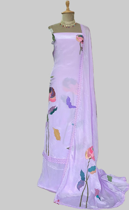 Crepe Lilac Suit Collection / Hand Painted Suits