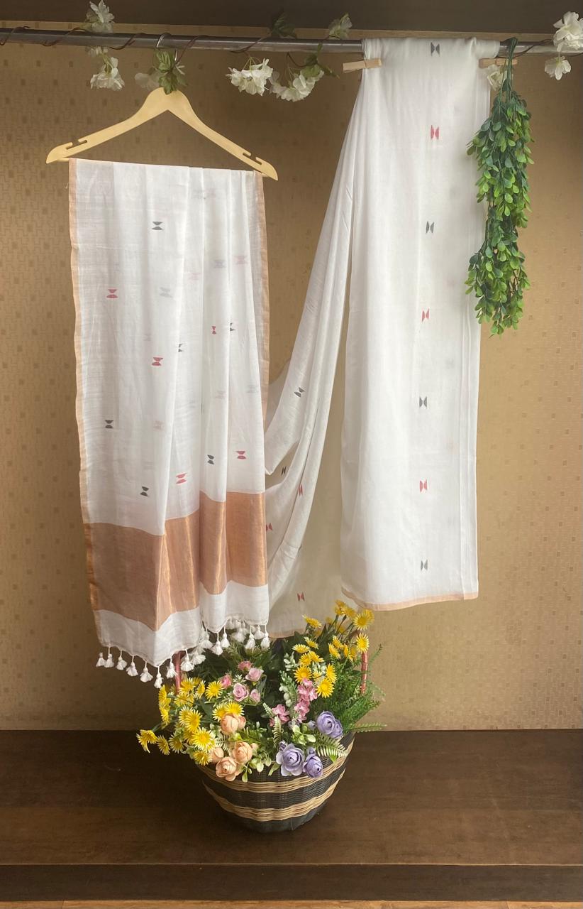Cotton White Saree / Cotton Sarees