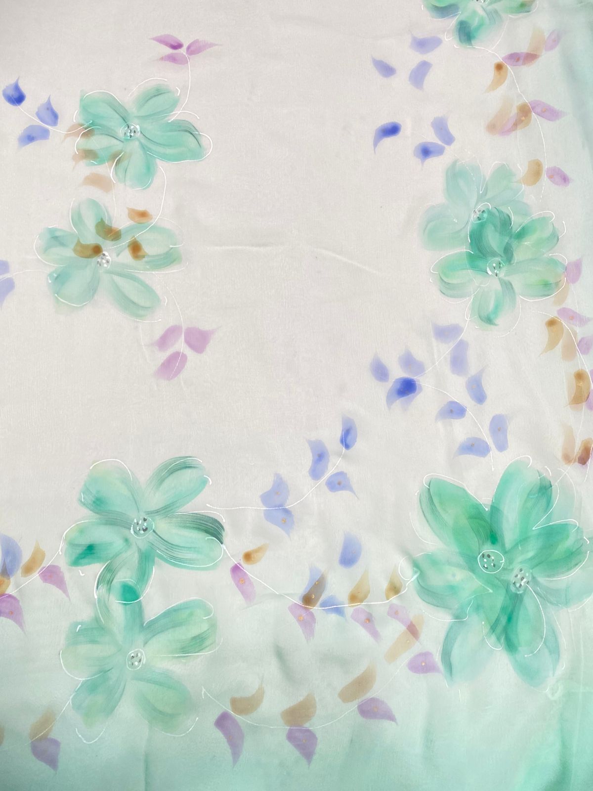 Mal Cotton Sea Green Suit Fabric/ New Product Sale