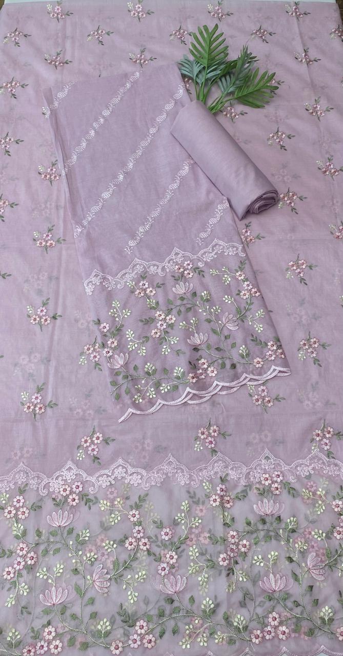(Pre-Order) Mal Cotton Lilac Suit Fabric / Cotton Bazaar