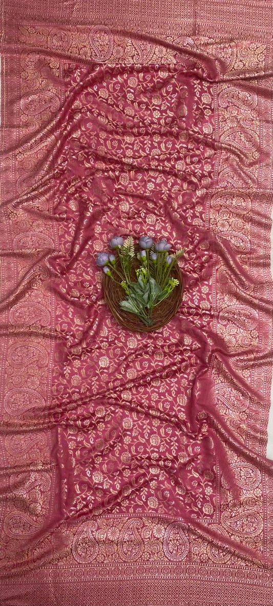 Banarasi Pashmina Light Blush Pink Suit Fabric/ CKC Winter Suits