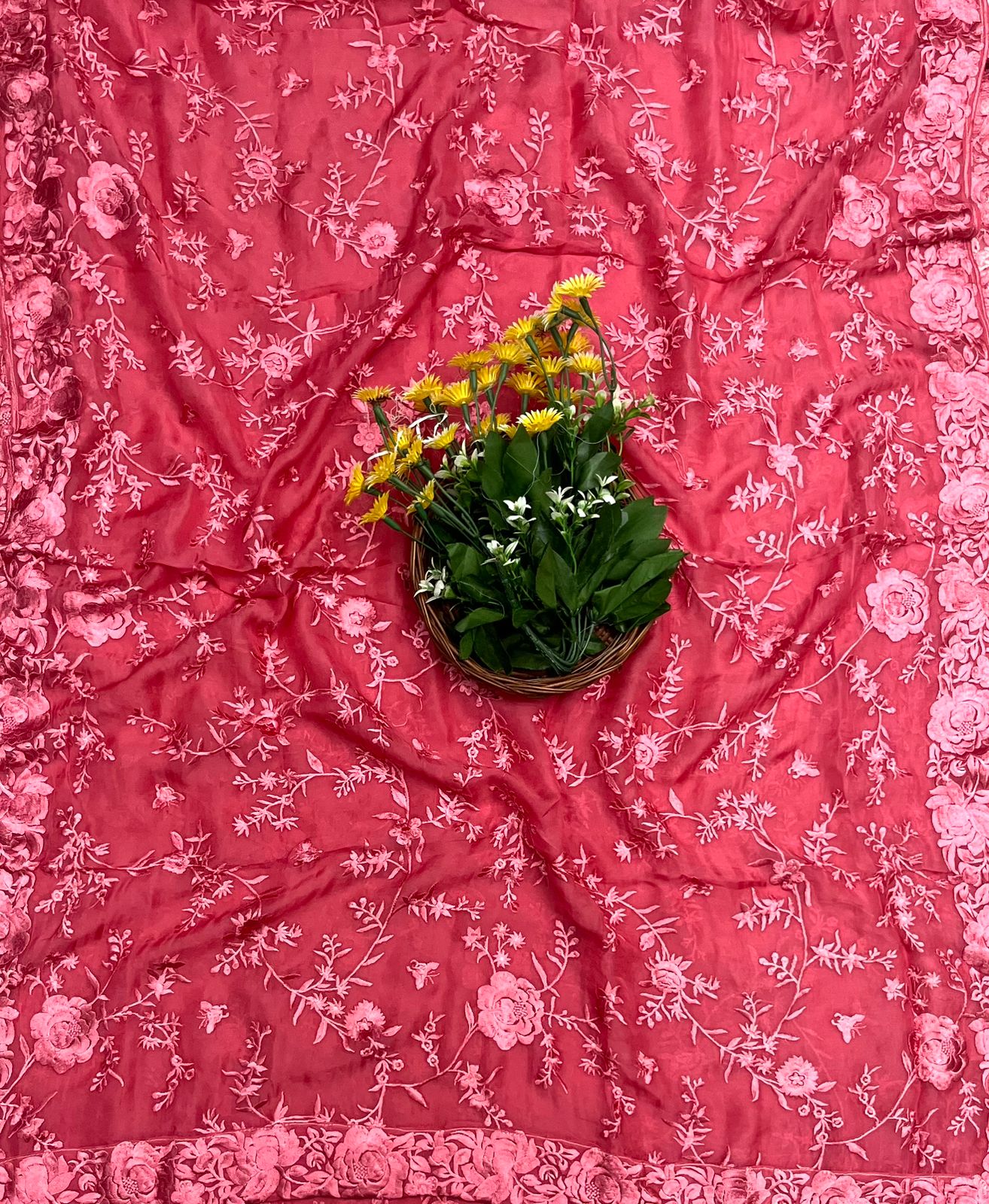 414A Crepe Dark Peach Suit Fabric/ CKC Partywear Collection
