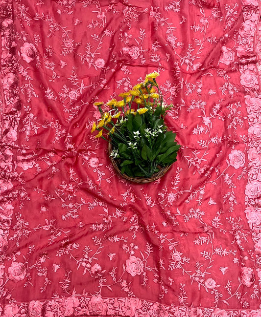 414A Crepe Dark Peach Suit Fabric/ CKC Partywear Collection