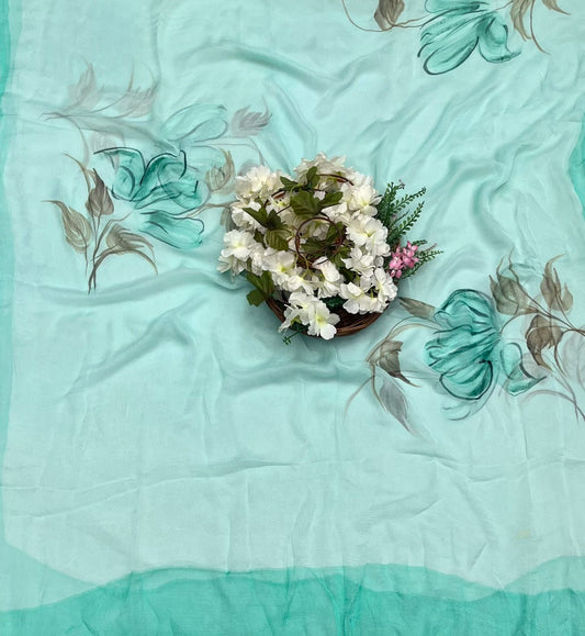 क्रेप गुलाबी सूट संग्रह / हाथ से पेंट किए गए सूट