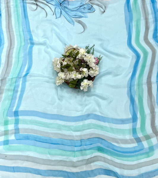 क्रेप गुलाबी सूट संग्रह / हाथ से पेंट किए गए सूट