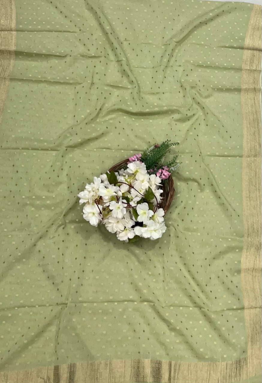 90 A Georgette Pista Green Suit Fabric/ CKC Partywear Collection